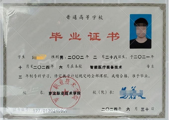 铁锋罗定职业技术学院毕业证样本图片